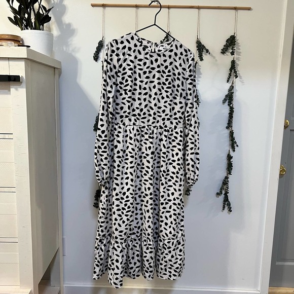 Missguided Midi Dress Size 4 Classy Normcore Preppy Fall Easy Lightweight - Picture 14 of 15